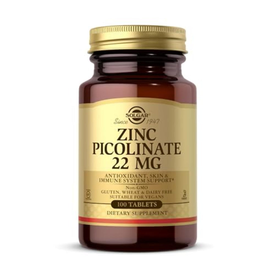 Solgar Zinc Picolinate, 22 mg, 100 Count