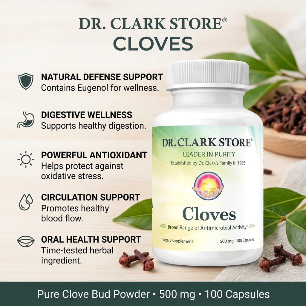 Dr Clark Store Cloves Supplement, 500 mg, 100 Count