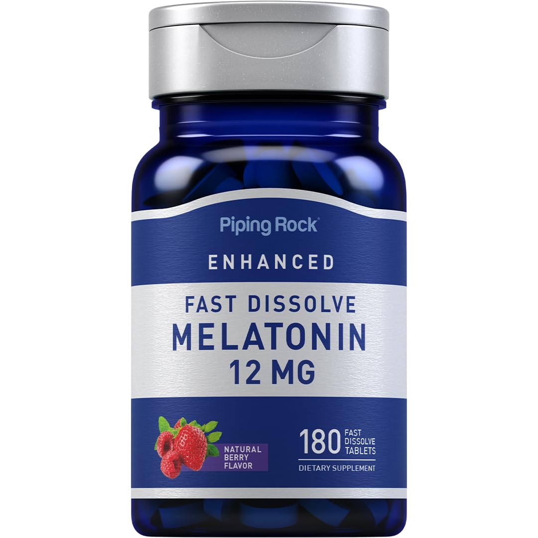 Piping Rock Melatonin Fast Dissolve, 12 mg, 180 Count