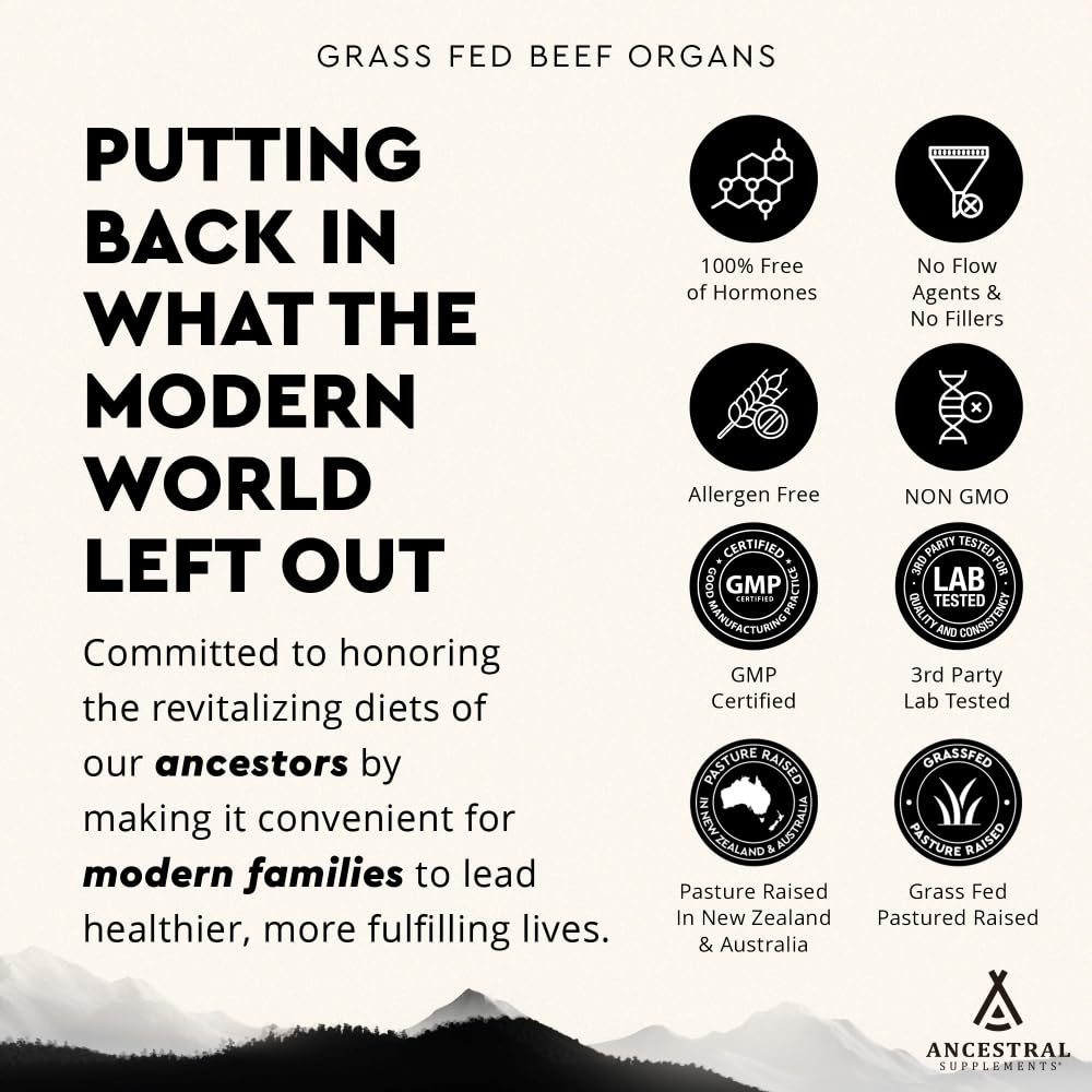 Ancestral Supplements Grass Fed Beef Organs