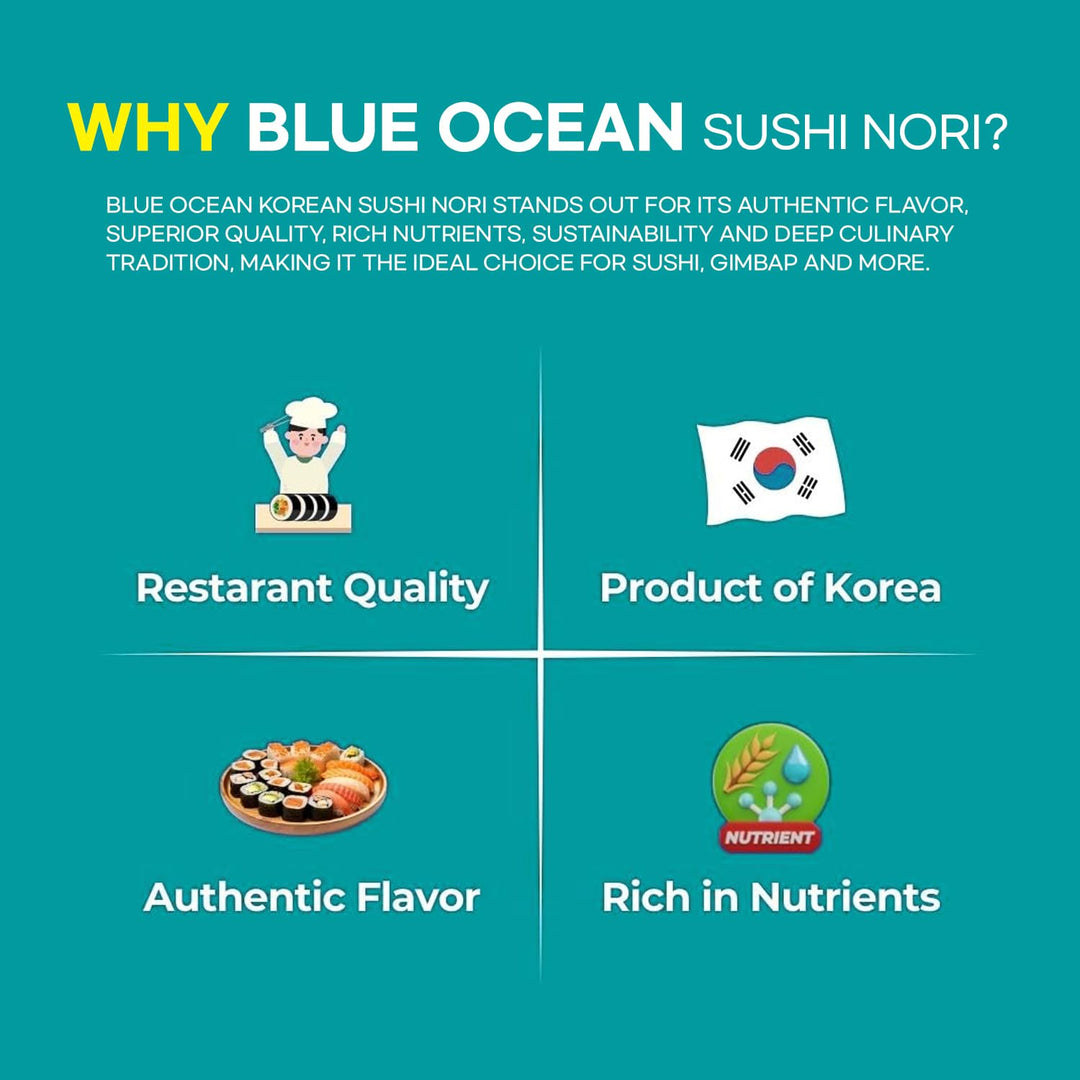 DOKDO SUPPLY Sushi Nori Seaweed, 100 Count, 280 g