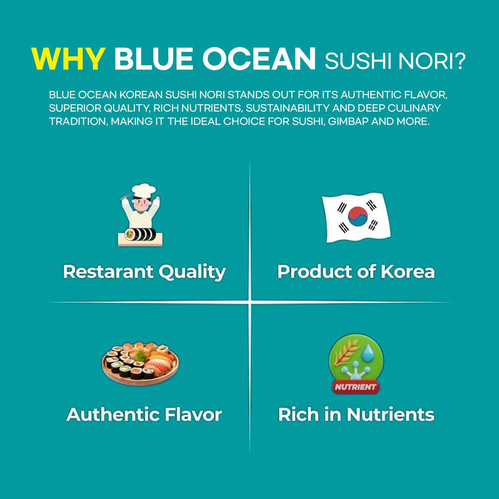 DOKDO SUPPLY Sushi Nori Seaweed, 100 Count, 280 g