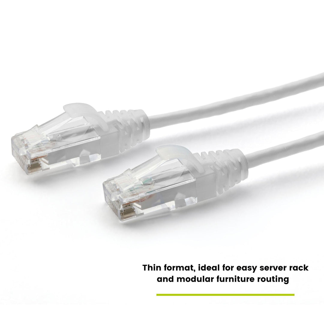 TRUE CABLE Cat6 U/UTP Patch Cable, White, 25 ft