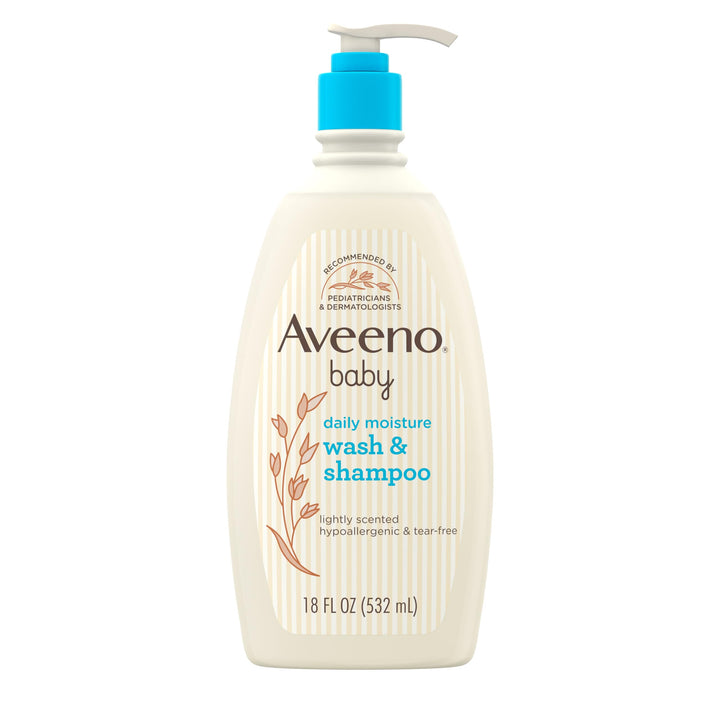 Aveeno Baby Gentle Wash & Shampoo, Lightly Scented, 18 fl oz