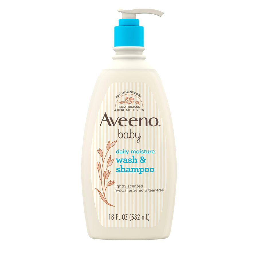 Aveeno Baby Gentle Wash & Shampoo, Lightly Scented, 18 fl oz