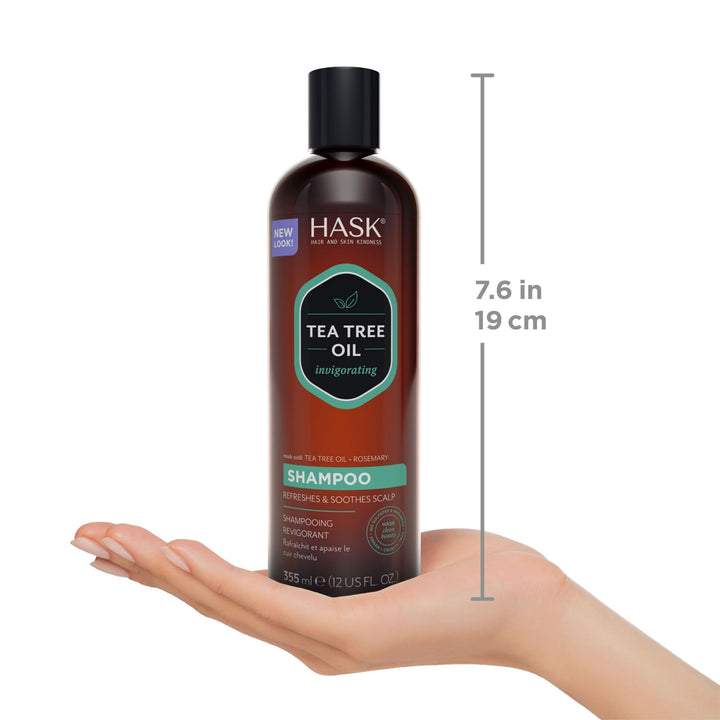 Hask Tea Tree Oil & Rosemary Shampoo, 355 ml