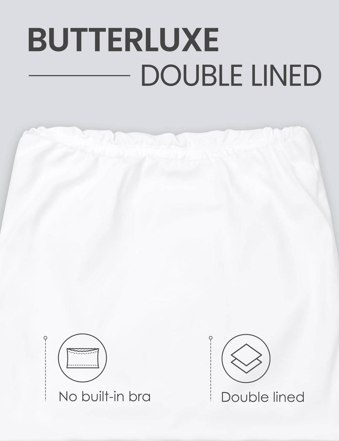 CRZ YOGA Butterluxe Tube Top, White, M