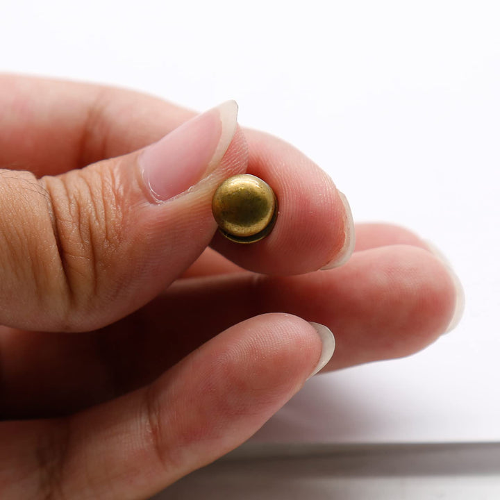 Kyuionty Chicago Screws Round Phillips Head Button Stud, Bronze, 36 Count