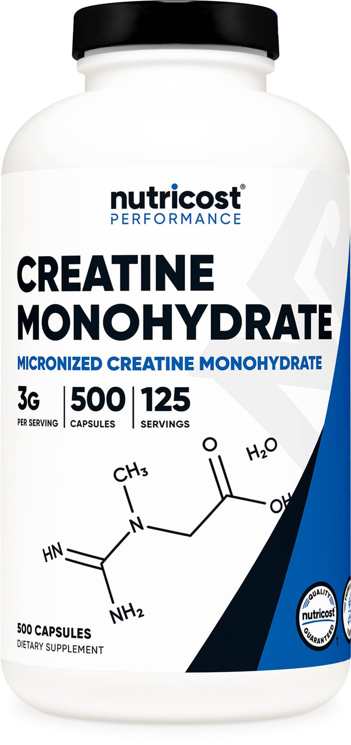 Nutricost Micronized Creatine Monohydrate, 3000 mg, 500 Count