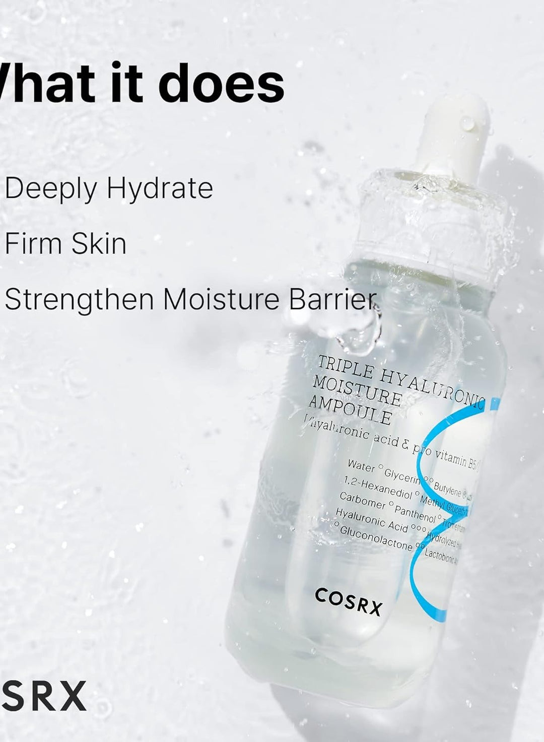 SET(Cosrx Triple Hyaluronic Moisture Ampoule – 40Ml + COSRX Hydrium Watery Toner + COSRX Oil Free Ultra Moisturizing Lotion (With Birch Sap) 100ml)