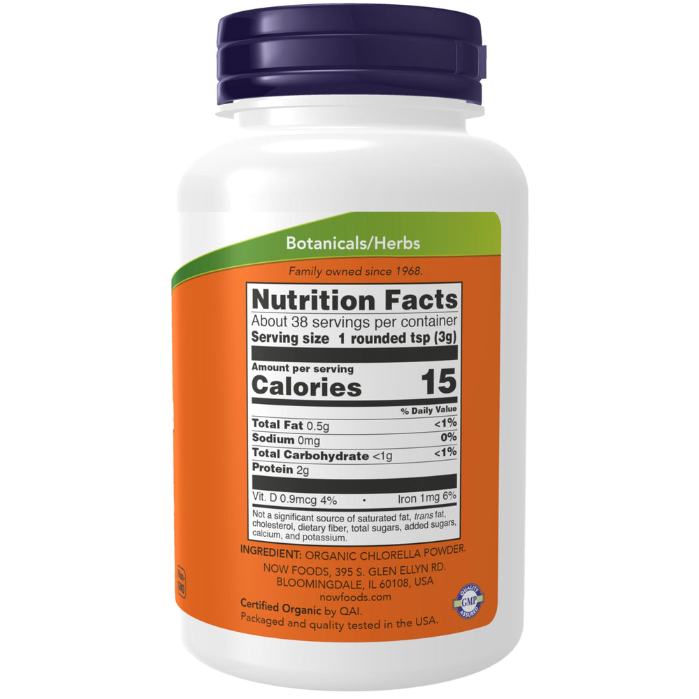 NOW Organic Chlorella Powder, 4 oz