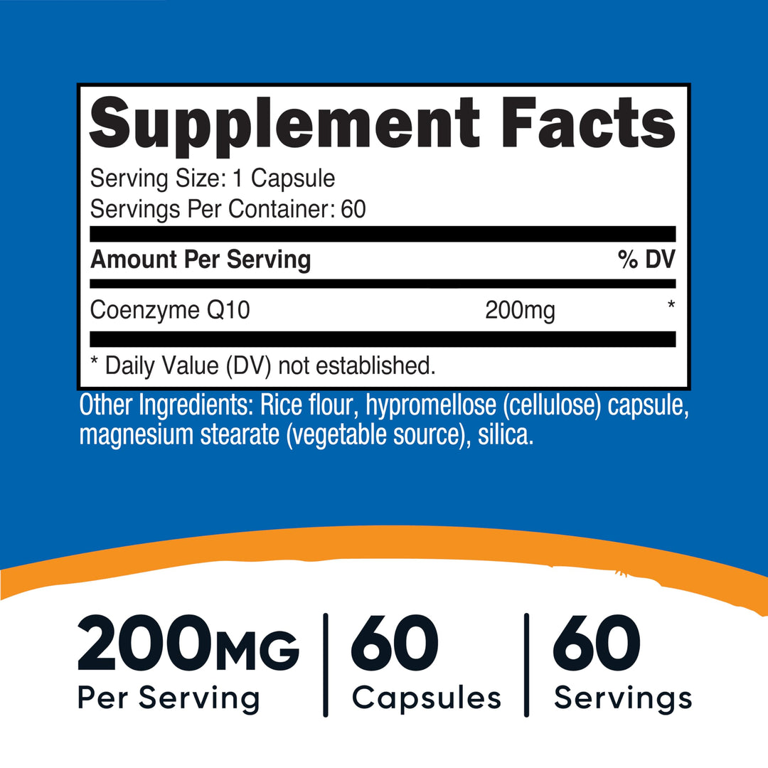 Nutricost CoQ10, 200 mg, 60 Count