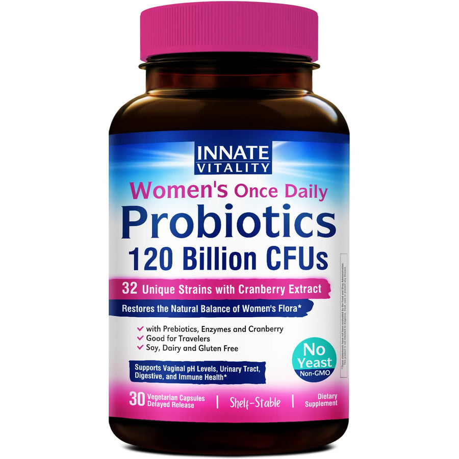 Innate Vitality Women's Once-Daily Probiotics, 120 Billion CFU, 120 Count