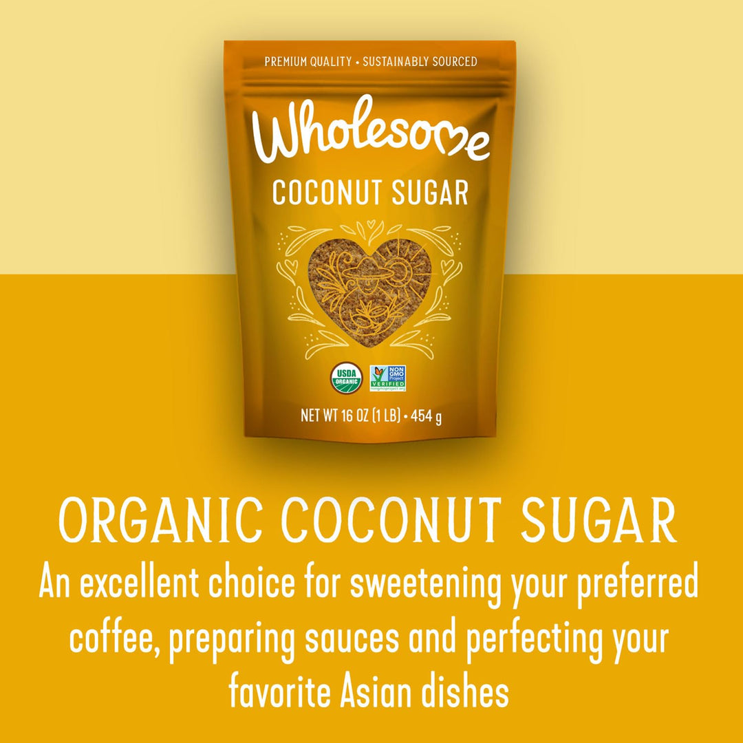 Wholesome Organic Coconut Sugar, 16 oz