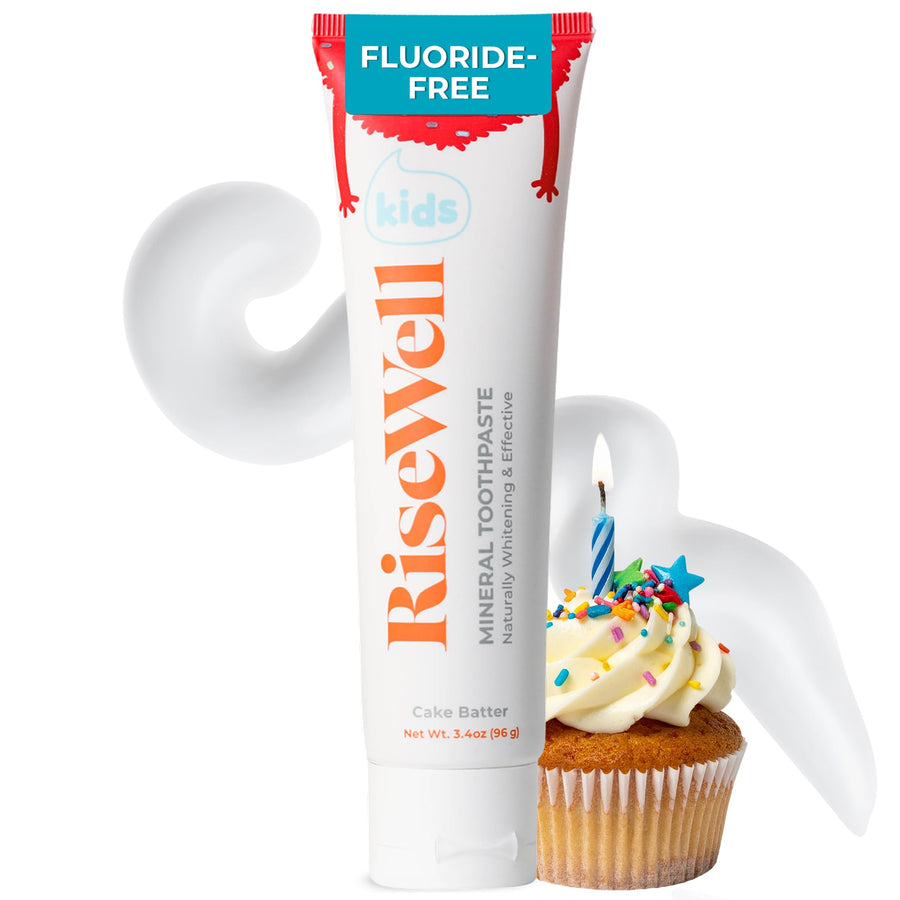 Risewell Kids Natural Hydroxyapatite Mineral Toothpaste, Cake Batter