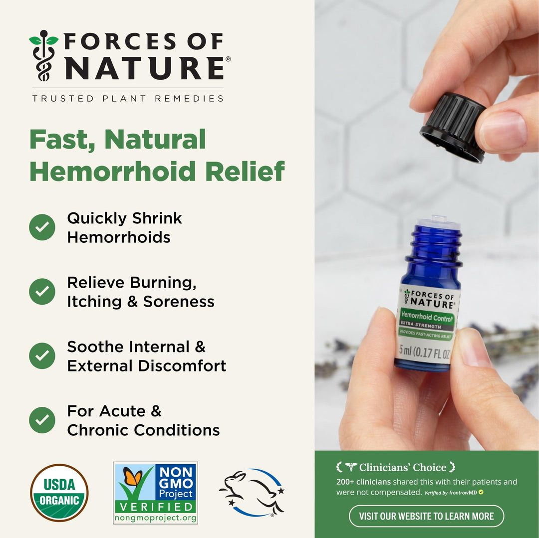 Forces of Nature Hemorrhoid Control Extra Strength, 5 ml