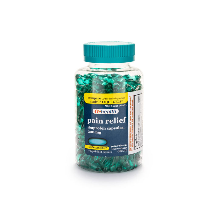 A+Health Ibuprofen Pain Reliever Softgels, 200 mg, 300 Count