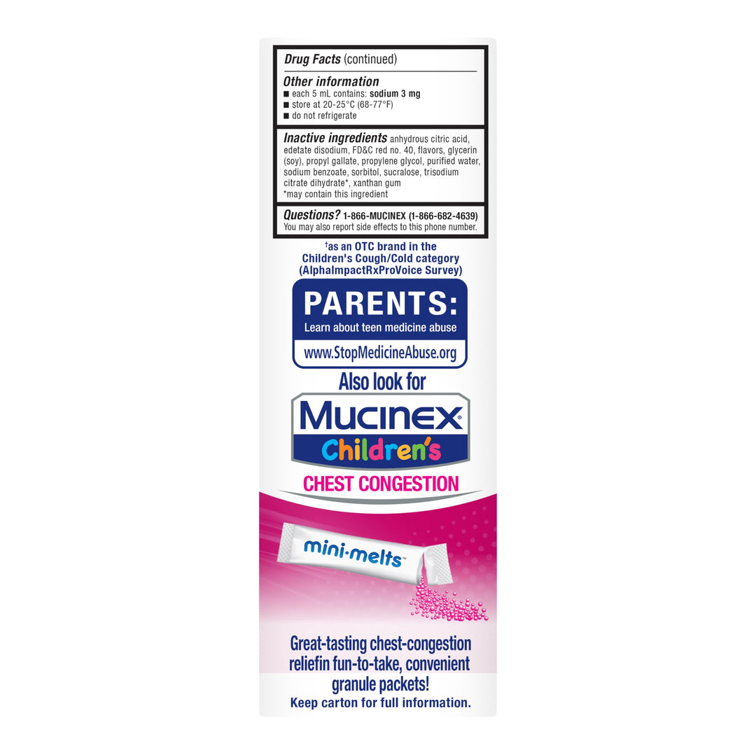 Mucinex Children's Multi-Symptom Cold Medicine, Very Berry, 4 fl oz