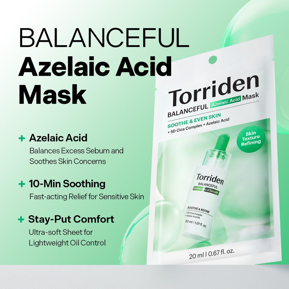 Torriden Balanceful Cica Facial Mask, 10 Count