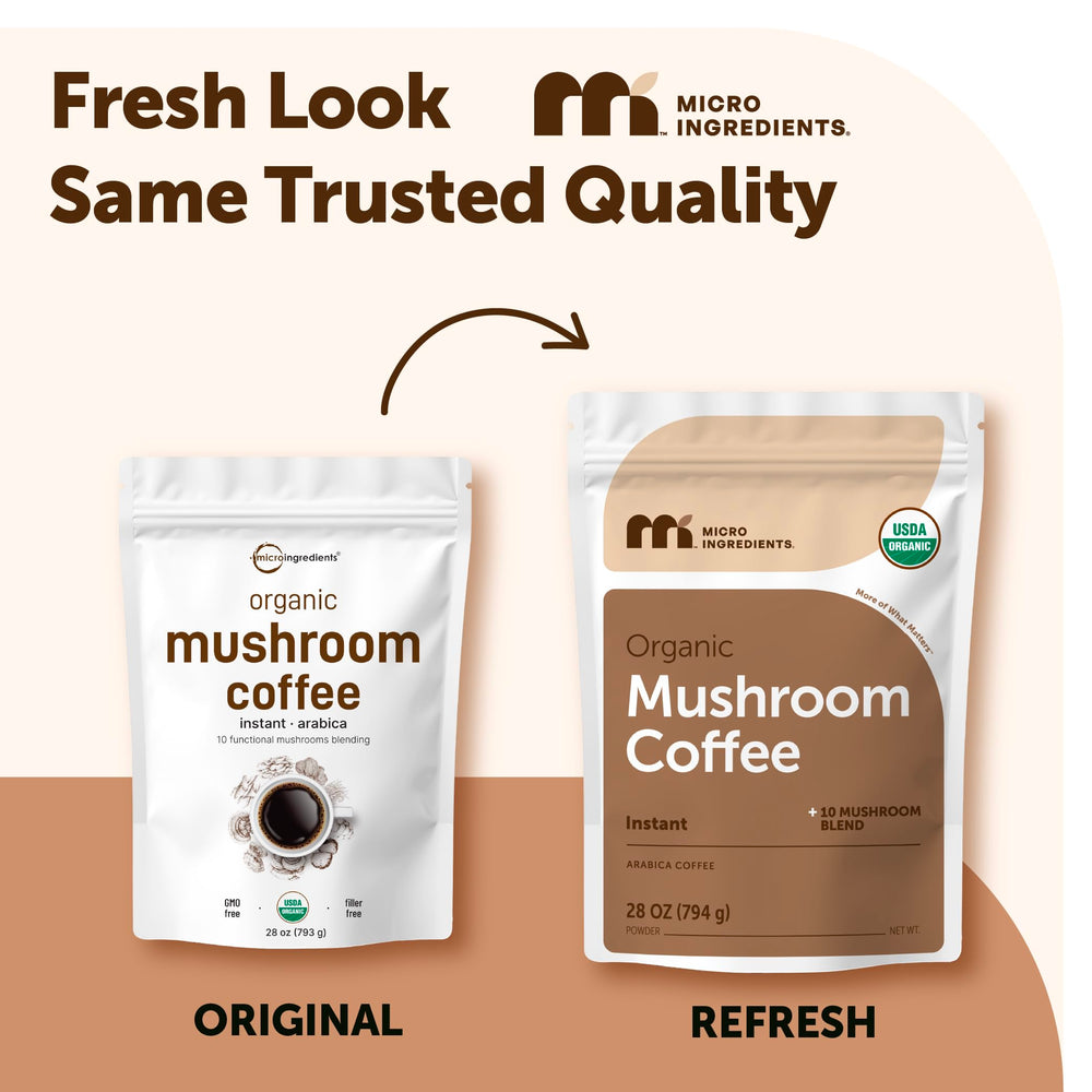 Micro Ingredients Organic Instant Mushroom Coffee Powder, 28 oz