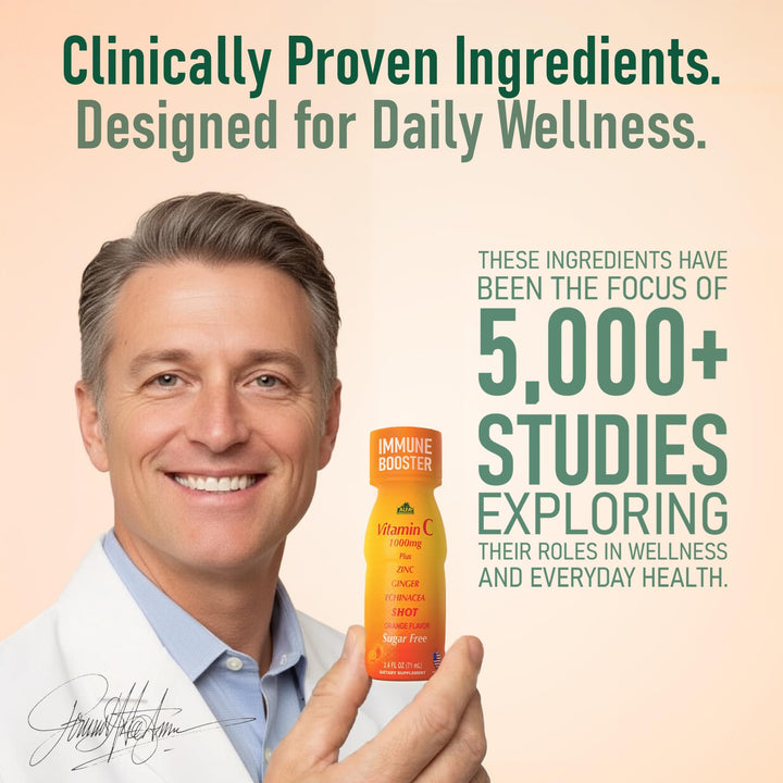 ALFA VITAMINS Vitamin C Shot, Orange, 1000 mg, 20 Count