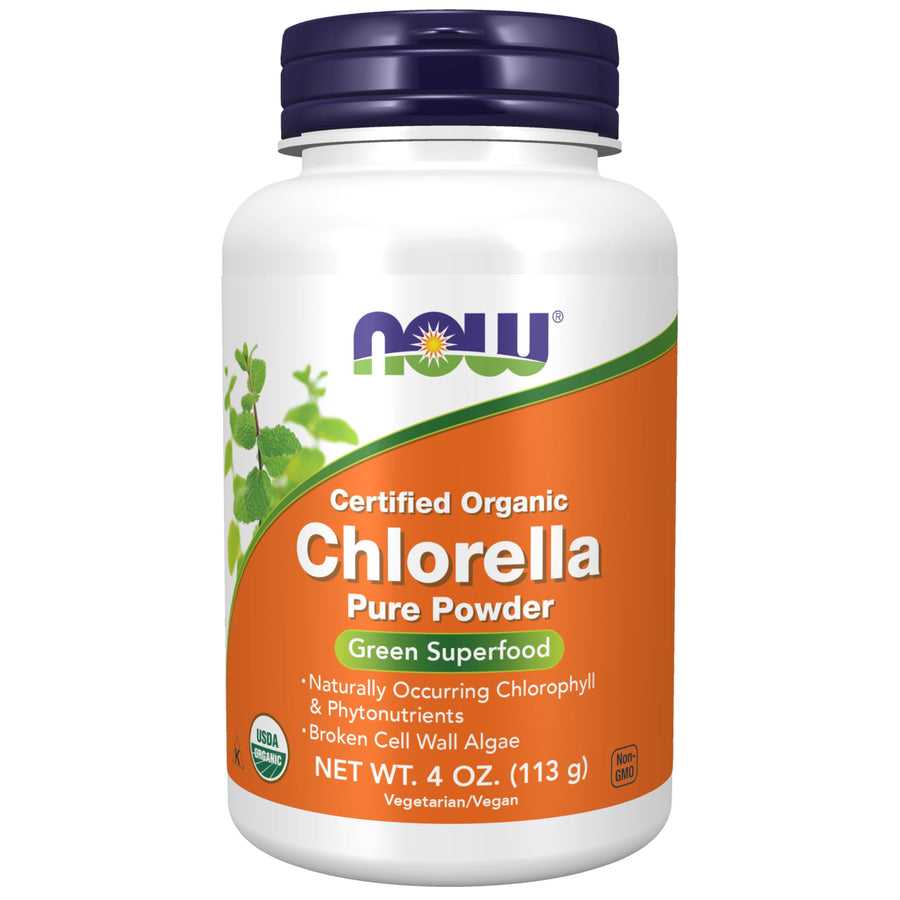 NOW Organic Chlorella Powder, 4 oz