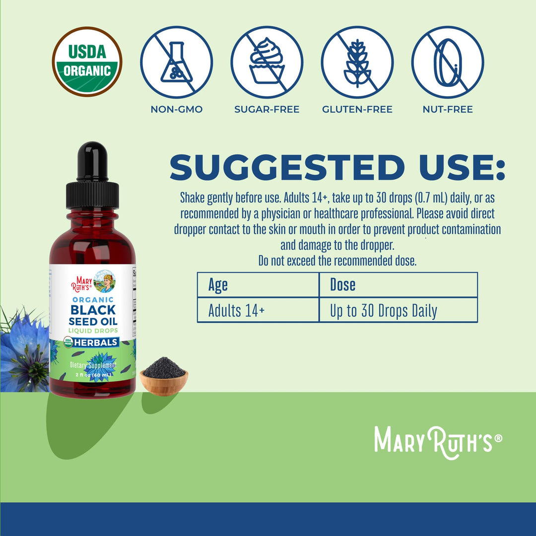 MARYRUTH'S Organic Black Seed Oil, 2 oz