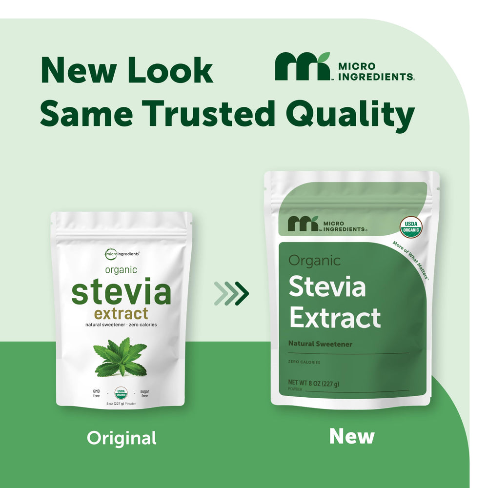Micro Ingredients Organic Stevia Extract Powder, 8 oz