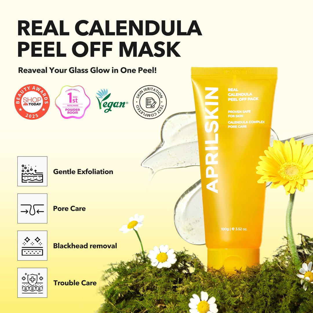 APRILSKIN Calendula Flower-Infused Facial Peel Off Mask, 3.52 fl oz