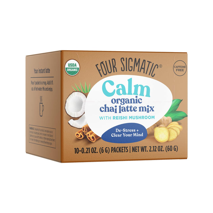 Four Sigmatic Organic Instant Chai Latte, Decaf, 10 Count