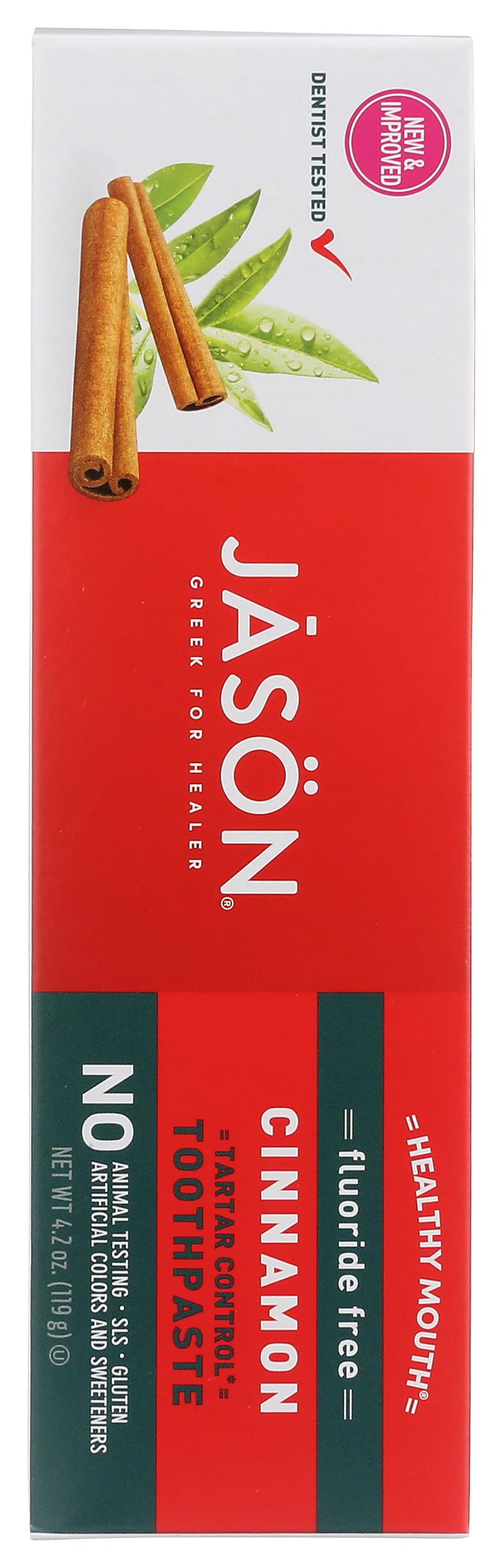 JASON Healthy Mouth Toothpaste, Fluoride Free, 4.2 oz