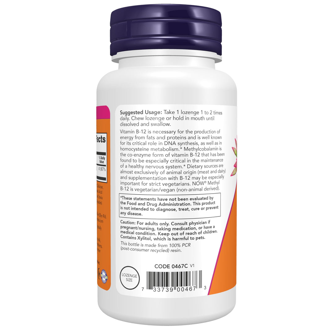 NOW Methyl B-12 1000 mcg, 250 Count