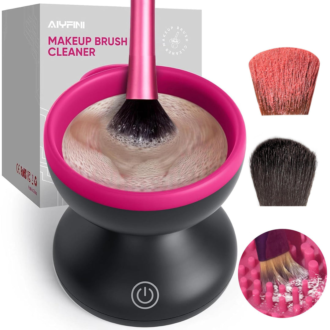 Alyfini Electric Makeup Brush Cleaner, Black