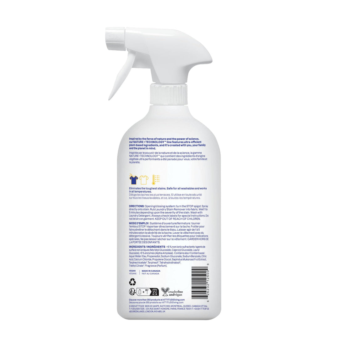 ATTITUDE Laundry Stain Remover, Citrus Zest, 800 ml