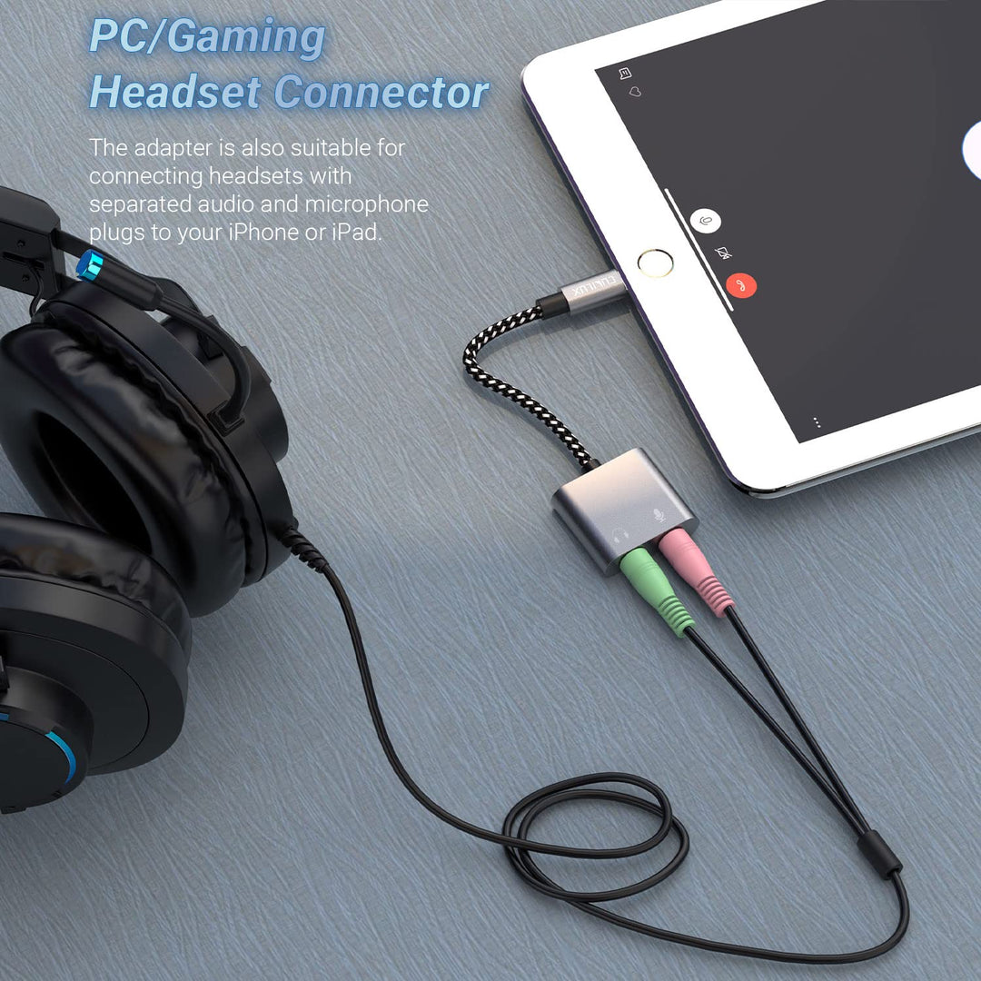 Cubilux Lightning to 3.5mm TRS Microphone Adapter, Lightning Version