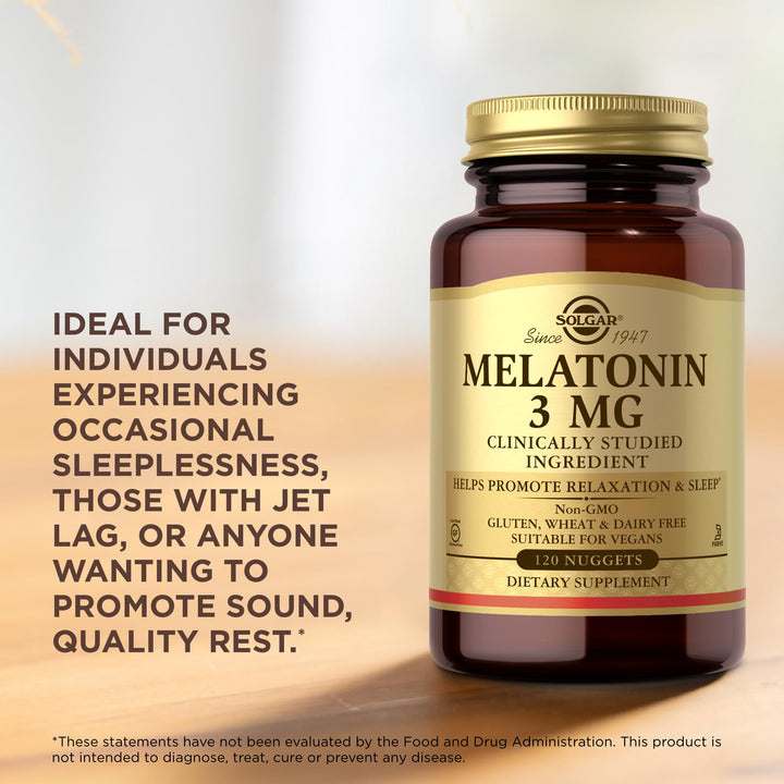 Solgar Melatonin, 3 mg, 120 Count