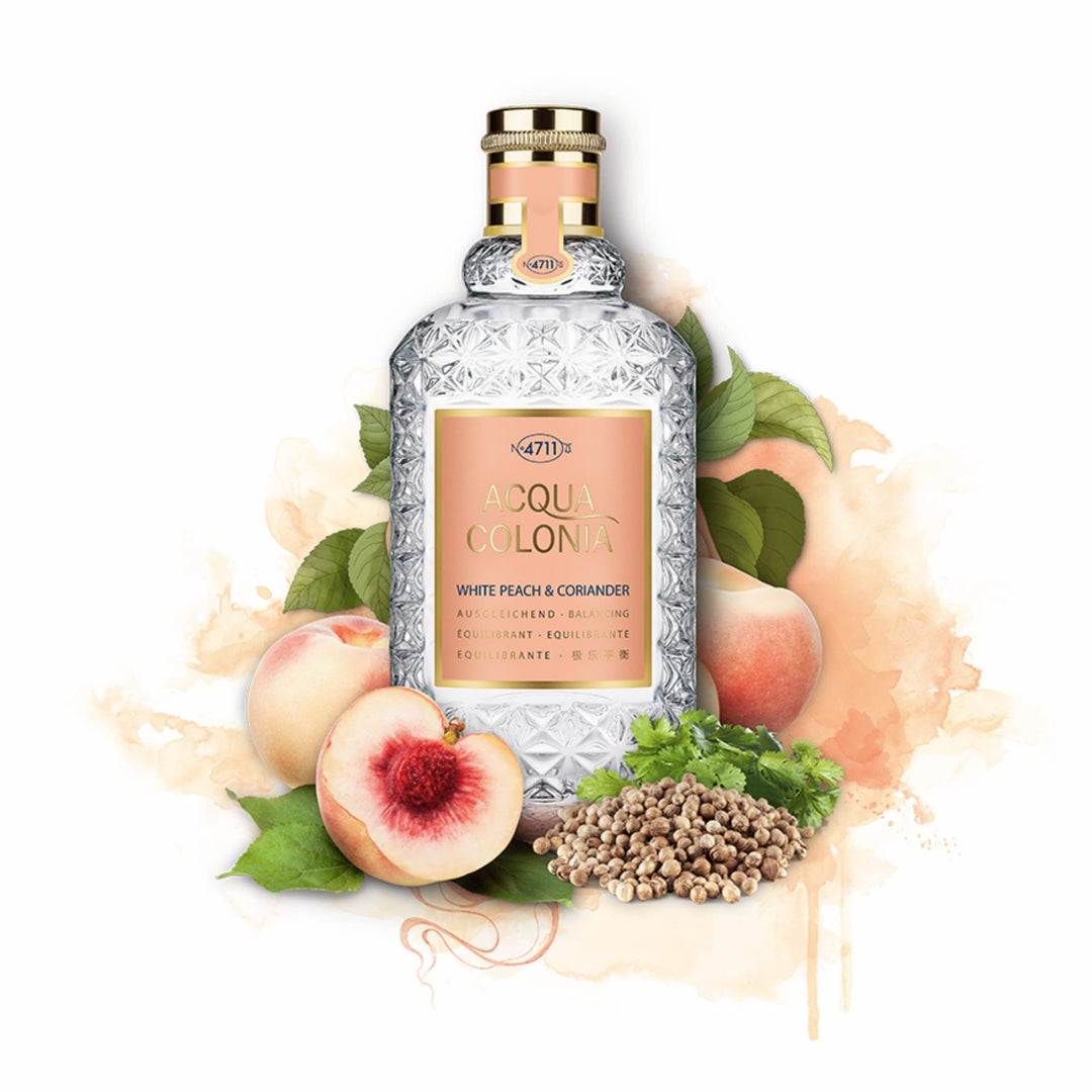 4711 Acqua Colonia White Peach and Coriander Eau de Cologne Spray, Unisex, 5.7 fl oz