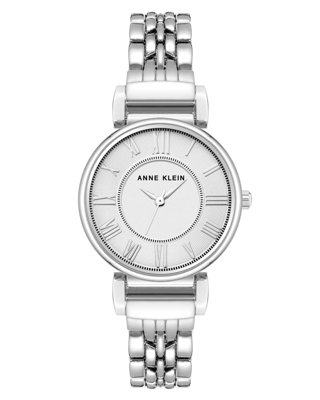 Anne Klein Women's Quartz Dress Watch, Silver, Metal Strap