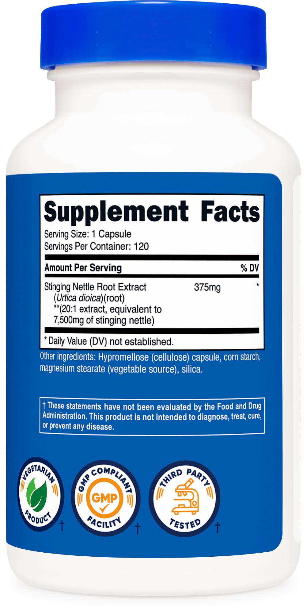 Nutricost Stinging Nettle Root Extract, 7500 mg, 120 Count