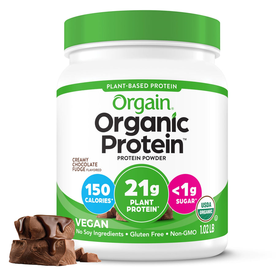 Orgain Organic Vegan Protein Powder, Creamy Chocolate Fudge, 2.03 lb