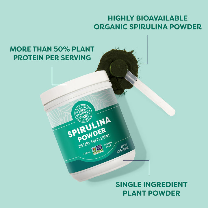Vimergy Spirulina Powder, 2.5 Mo Supply