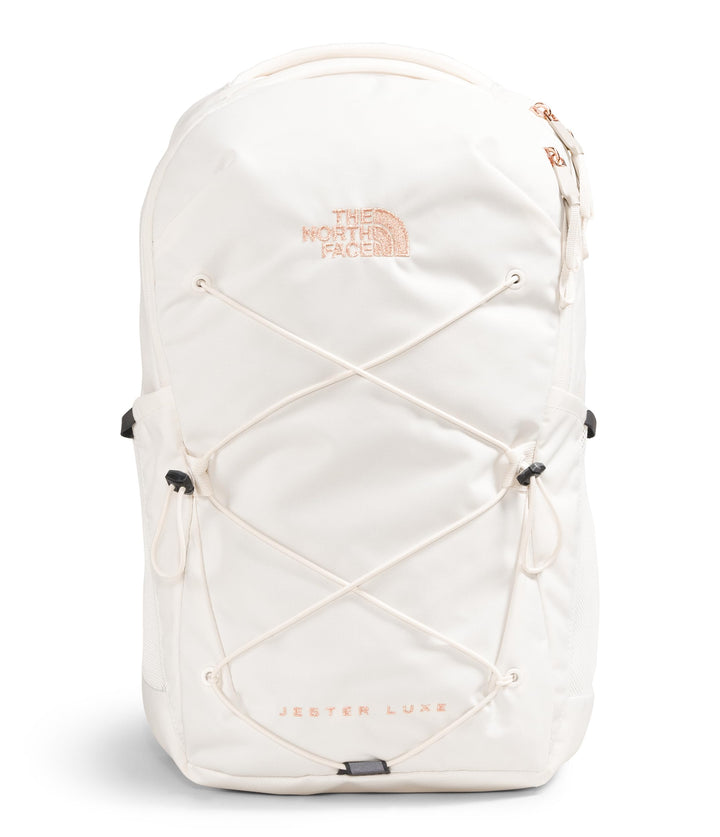 The North Face Jester Luxe Everyday Laptop Backpack, Gardenia White/Burnt Coral Metallic, One Size