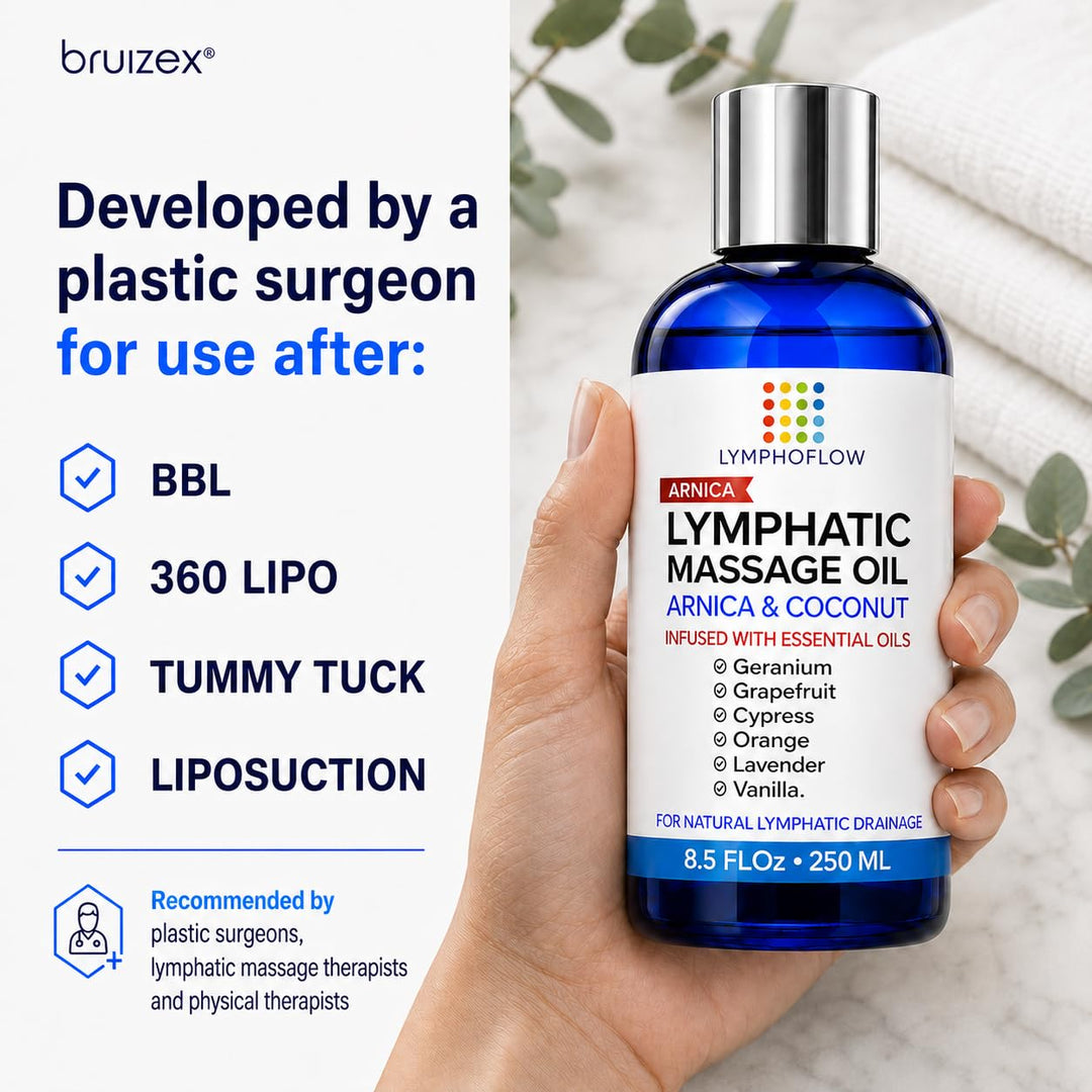 Bruizex Lymphatic Massage Oil, Arnica Lavender, 8.5 oz