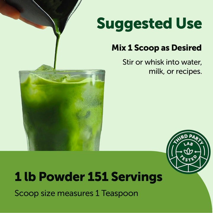 Micro Ingredients Organic Matcha Green Tea Powder, 1 lb