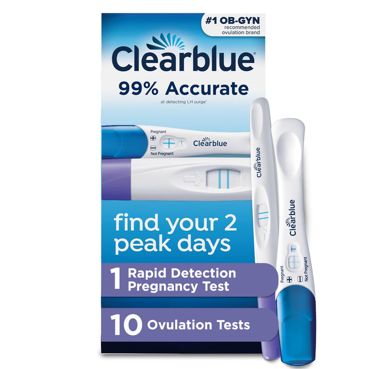 Clearblue Ovulation Complete Starter Kit, 10 Ovulation Tests Count, 1 Pregnancy Test Count