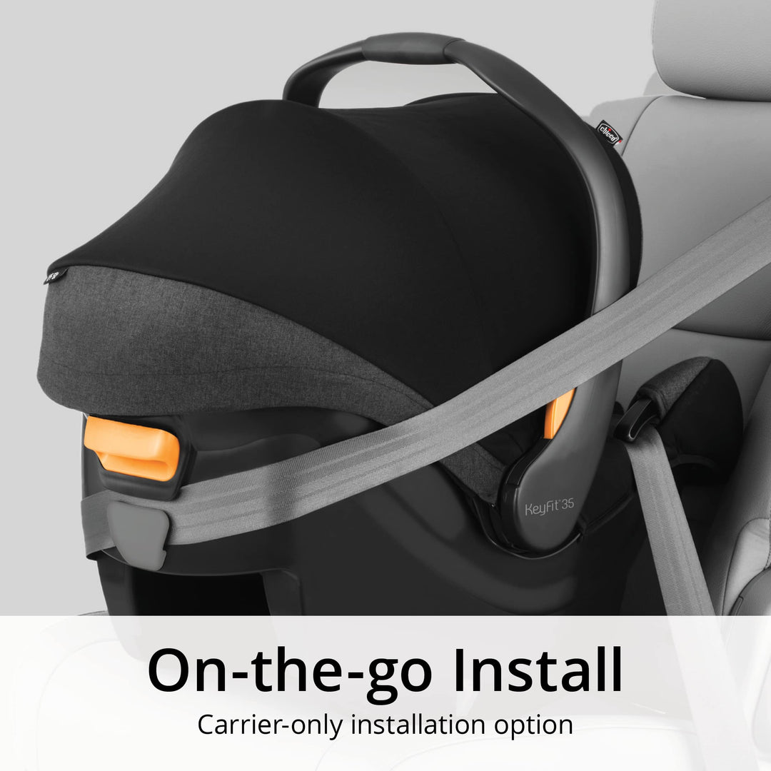 Chicco KeyFit 35 Zip ClearTex Car Seat and Base, Ash/Grey