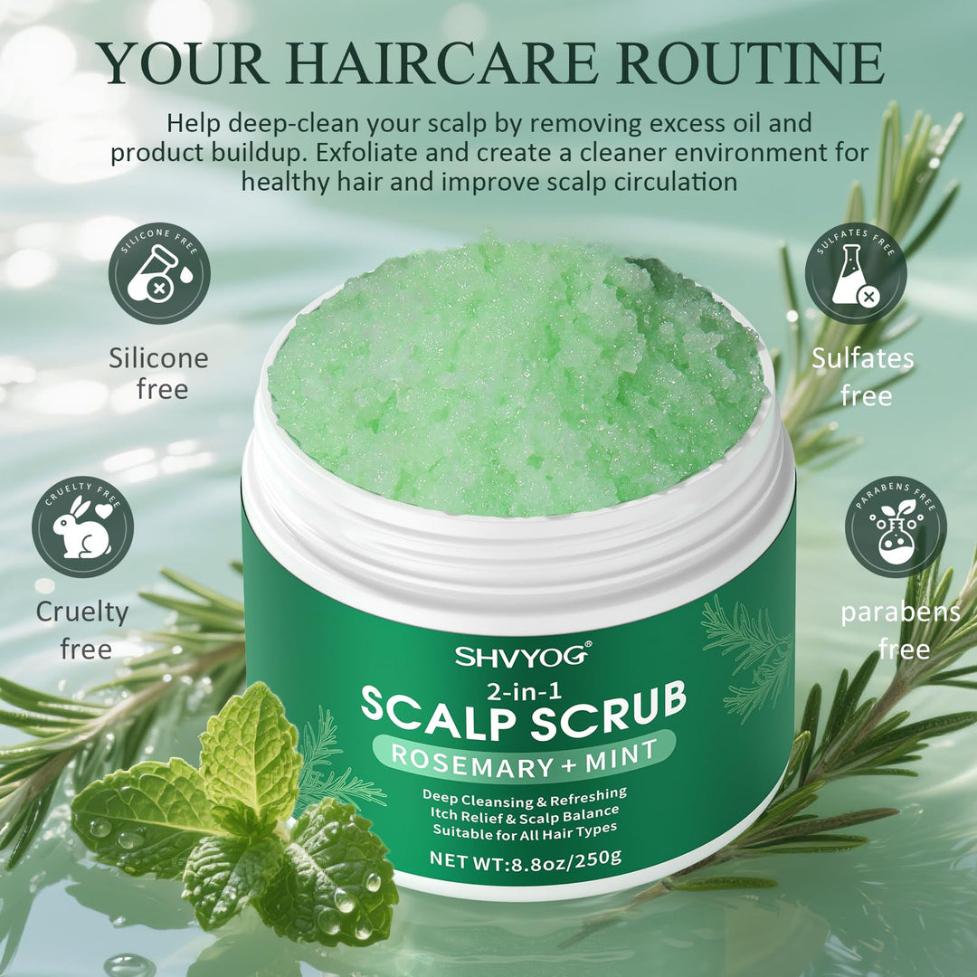 SHVYOG Scalp Scrub, Anti-Dandruff Rosemary Exfoliator