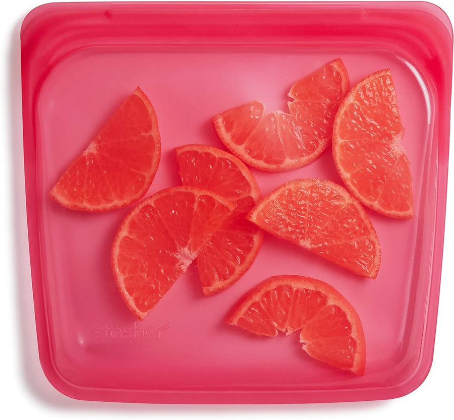 Stasher Storage Box, Raspberry, Silicone