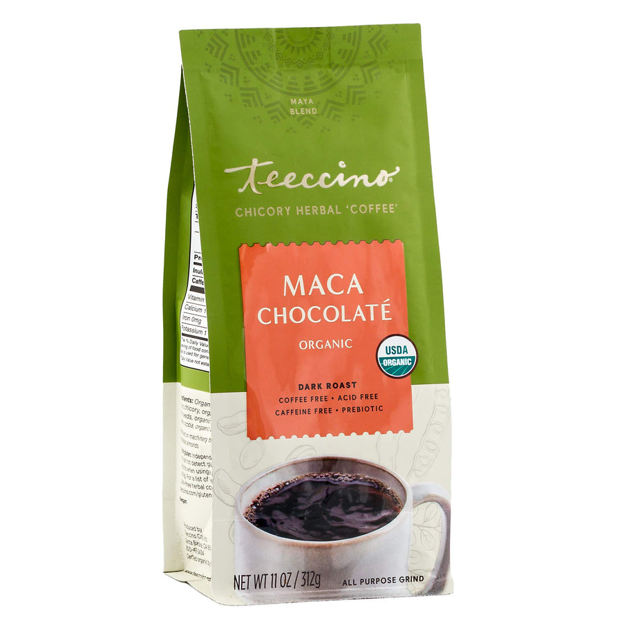 Teeccino Maca Chocolaté Organic Chicory Herbal Coffee Alternative, 11 oz