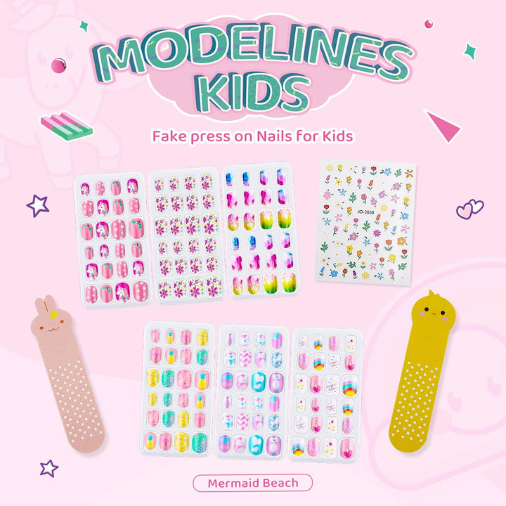 SeseBee Kids Press On Nails, Unicorn, 144 Count